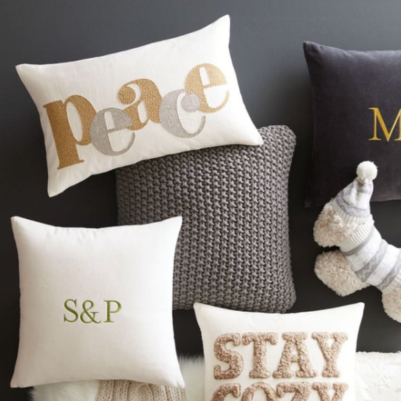 Pottery Barn Winter Peace Lumbar Pillow Cover - Picture 3 of 10